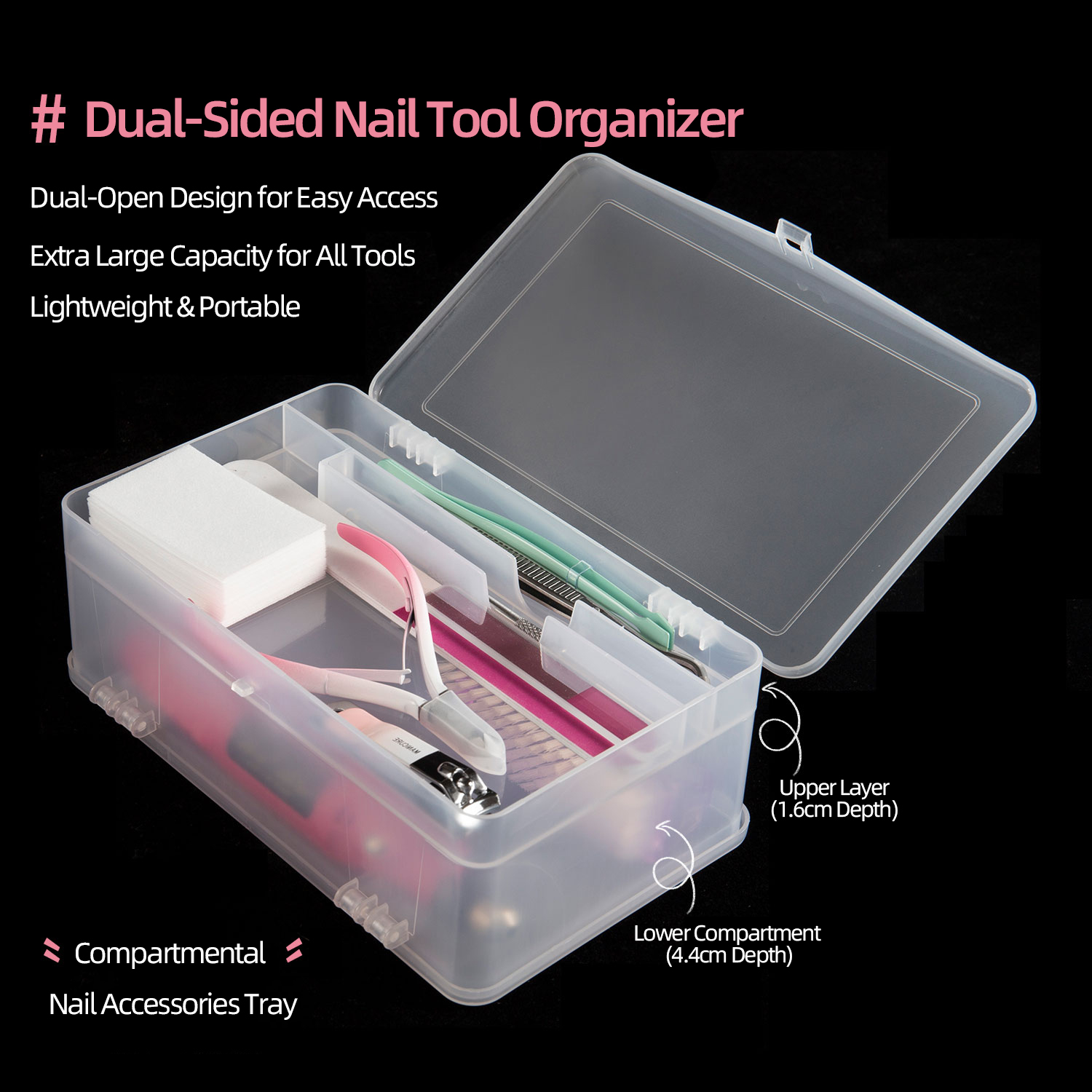 Workshop Tools Cabinet - Dual-Open 2-Tier Super Capacity Pp Storage