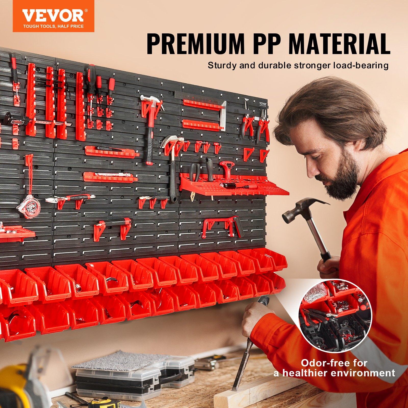 Wall Mounted 30-Bin Plastic Pa - Workshop Tools Rack 评论和价格