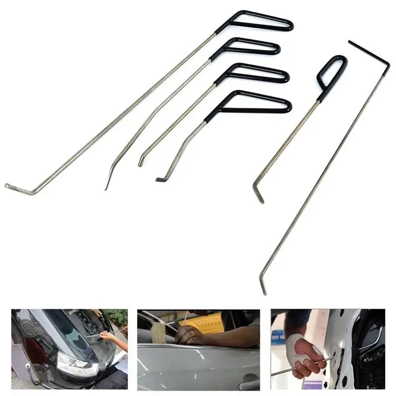 6pcs Car Dent Puller Rod Hooks - Car Workshop Tools Equipment 评论和价格