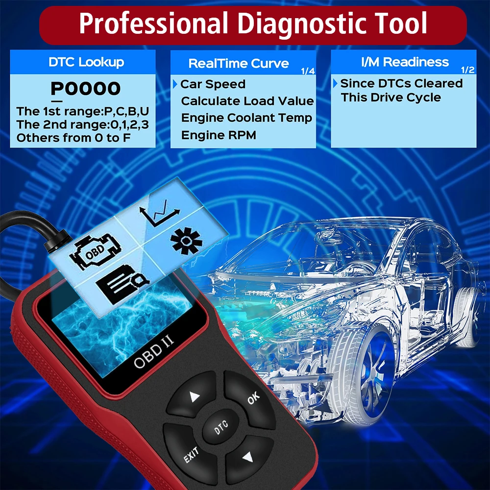 Car Scanner For 12V OBD2 Vehic - Workshop Tools English 评论和价格