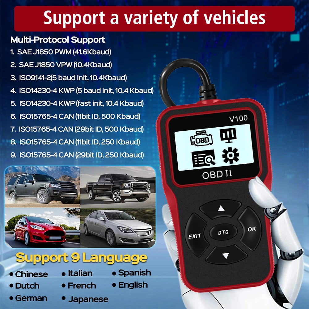 Car Scanner For 12V OBD2 Vehic - Workshop Tools English 评论和价格