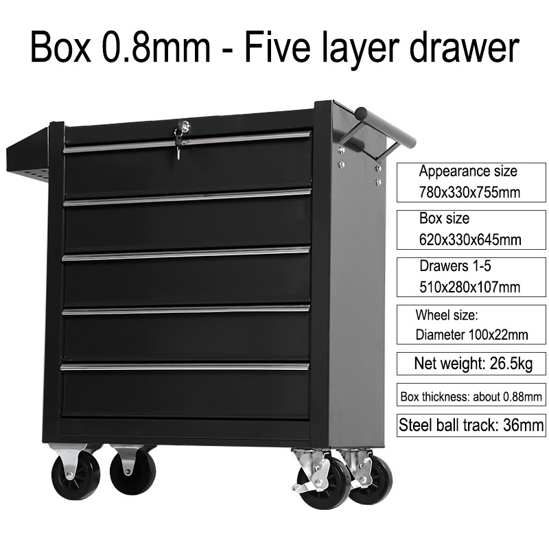 5 Drawer Storage Tool Box Trol - Workshop Tools Automotive 评论和价格