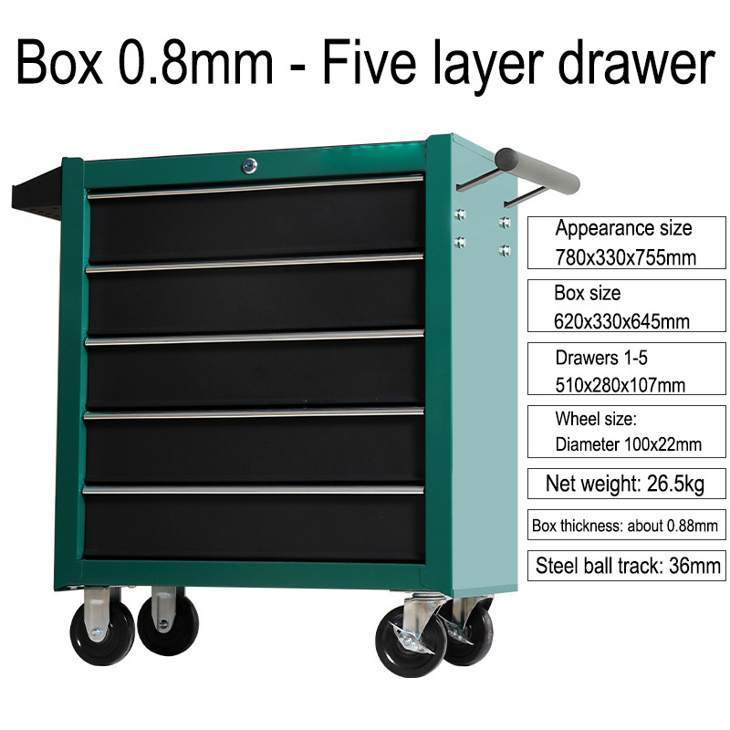 5 Drawer Storage Tool Box Trol - Workshop Tools Automotive 评论和价格