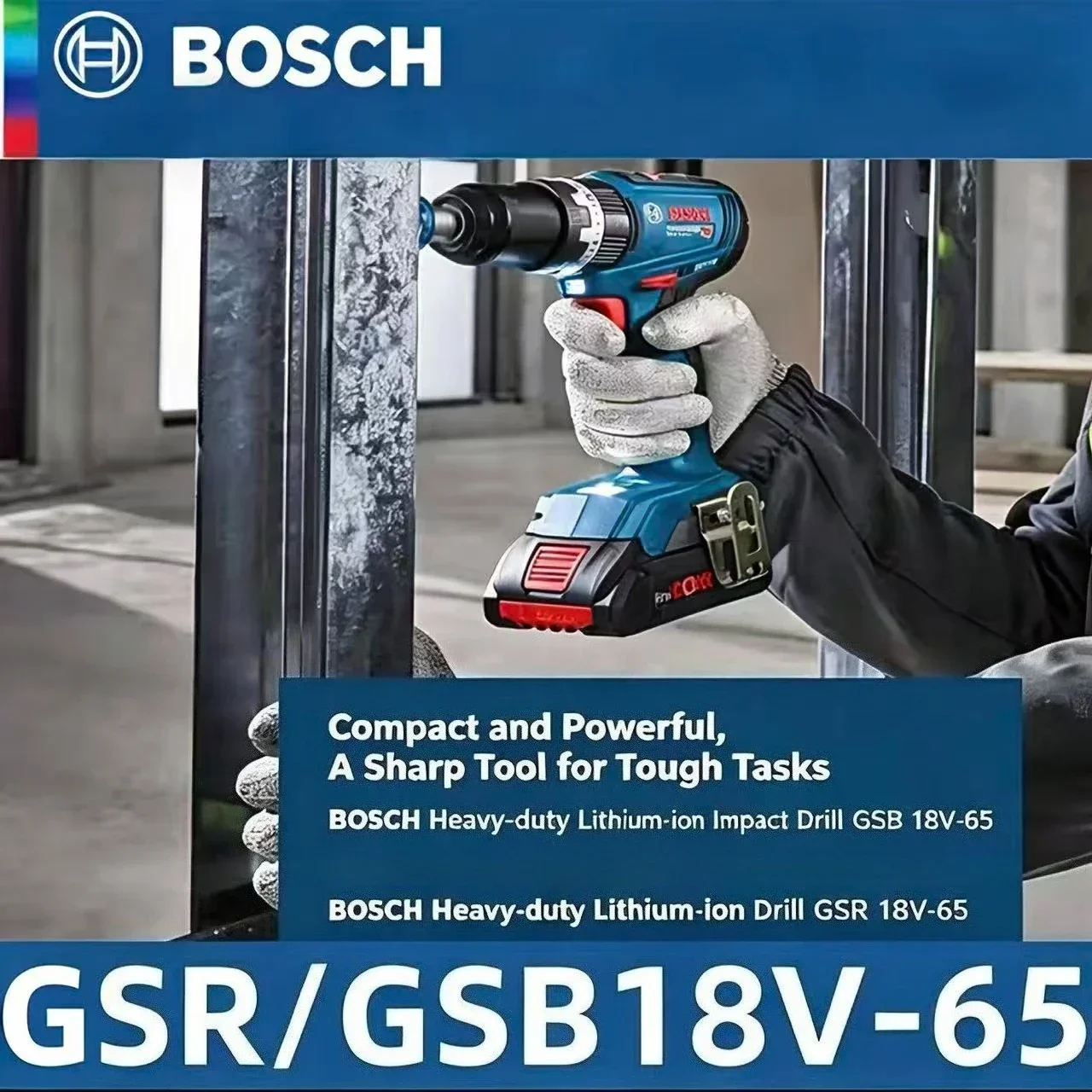 Compact Bosch GSR 18V-65,GSB 1 - Bosch Drill Gsb 18V 评论和价格