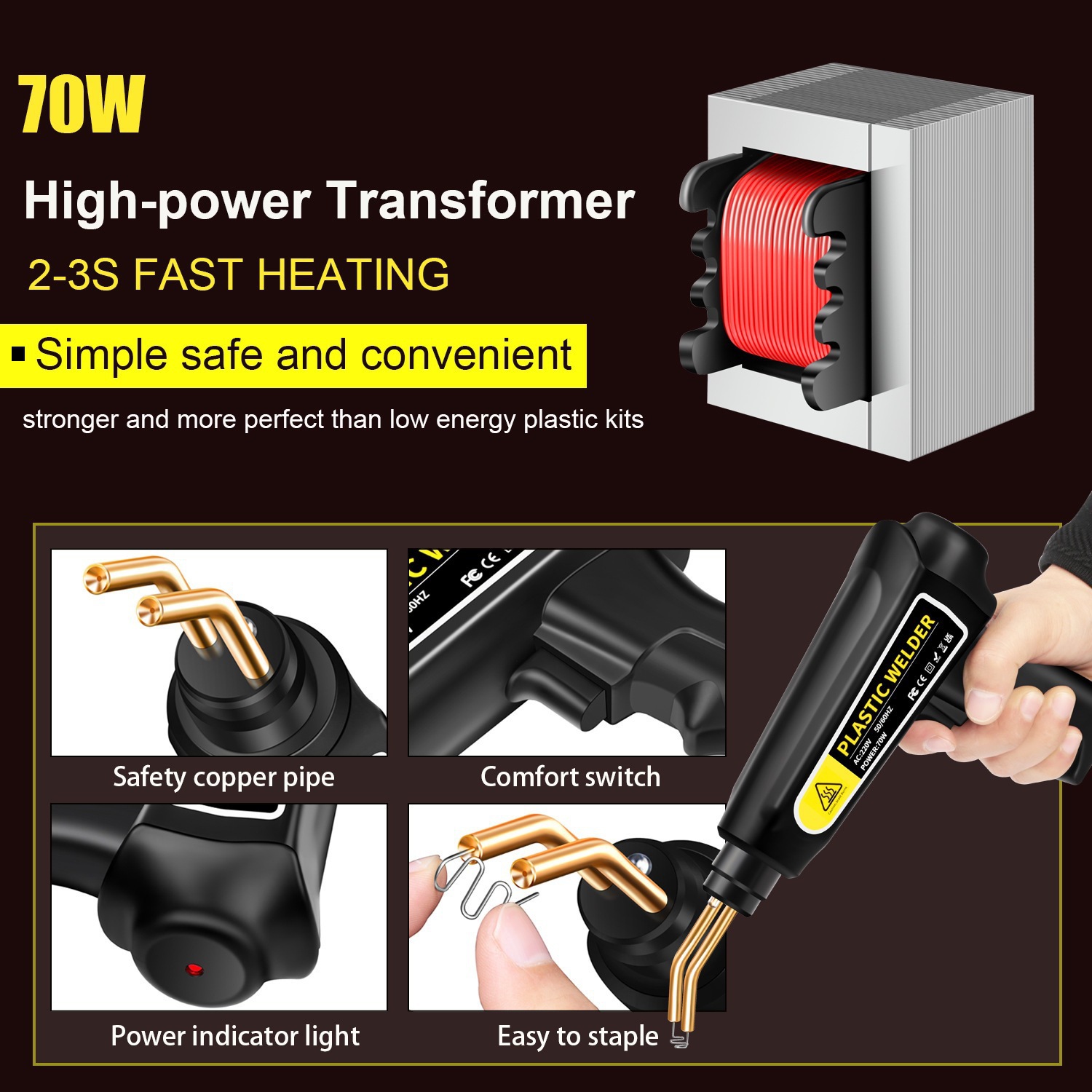 70W Plastic Welder Repair Kit, - Tools For Welding Workshop 评论和价格