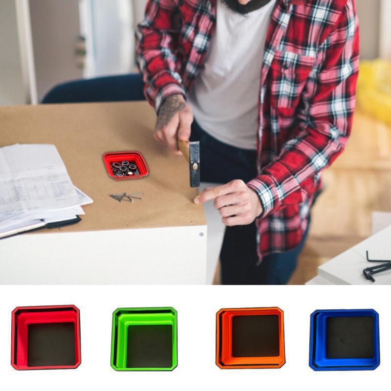 Color Square Silicone Foldable - Magnetic Parts Tray 评论和价格